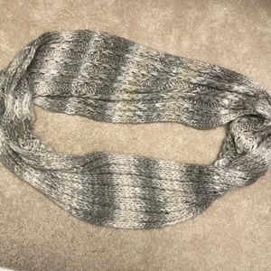 Grey Knit Infinity Scarf